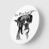Boxer Happy Face Ronde Klok (Hoek)