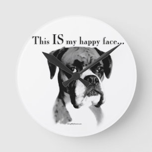 Boxer Happy Face Ronde Klok