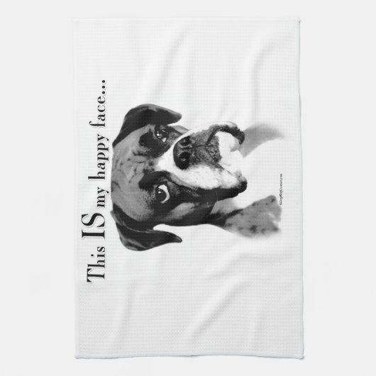 Boxer Happy Face Theedoek (Verticaal)