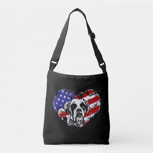 Boxer hart crossbody tas (Voorkant)