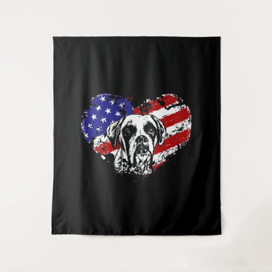 Boxer hart wandkleed (Voorkant)