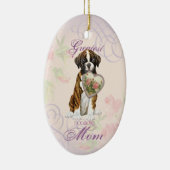 Boxer Heart Mam Keramisch Ornament (Rechts)
