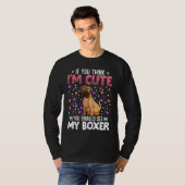 Boxer Heart Valentine's Day Animal For Womens Kids T-shirt (Voorkant volledig)