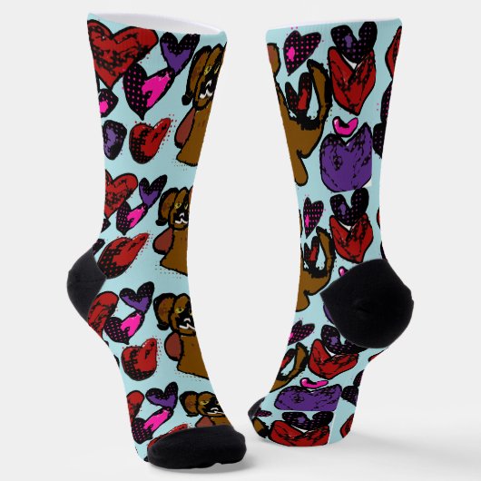Boxer Hearts Sokken (Gebogen)
