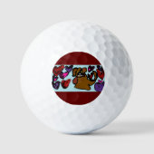 Boxer Hearts Two-Tone koffie Mok Wooden Box Sign M Golfballen (Voorkant)