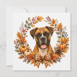 Boxer Herfstkrans Notitiekaartje