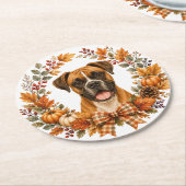 Boxer Herfstkrans Onderzetter (Gebogen)