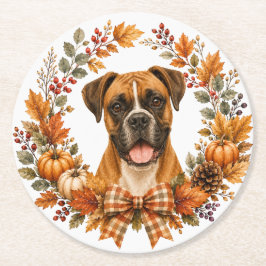 Boxer Herfstkrans Onderzetter