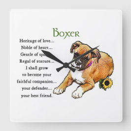 Boxer Heritage of Love Vierkante Klok