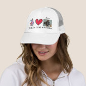 Boxer Hoed Vrede Liefde Hondenliefhebbers Trucker Pet (In situ)