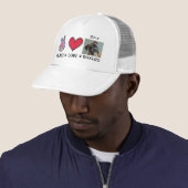 Boxer Hoed Vrede Liefde Hondenliefhebbers Trucker Pet (In situ)
