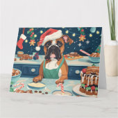 Boxer Holiday Bakken: Festive Kerstmis Kaart (Voorkant)