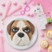 Boxer Hond 3D Geïnspireerd Papieren Bordje (Feest)
