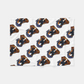 Boxer Hond 4 juli Fleece Deken (Voorkant (Horizontaal))