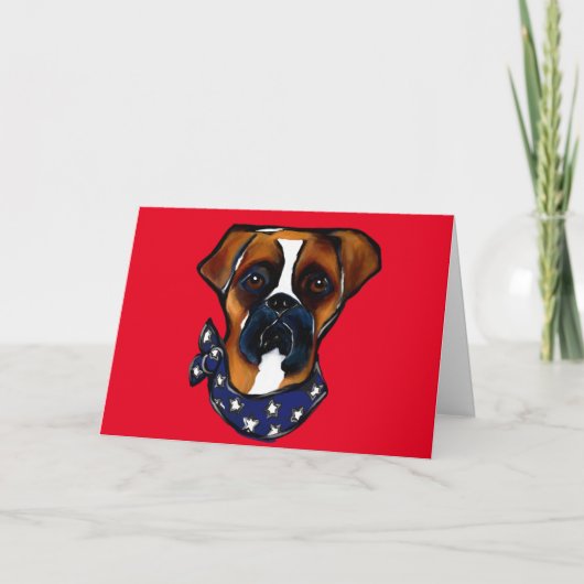 Boxer Hond 4 juli Kaart (Voorkant)