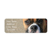 Boxer hond adresetiketten etiket (Voorkant)