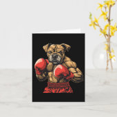 Boxer Hond Bokshandschoenen Grafisch Voor Mannen V Kaart (Gele Bloem)