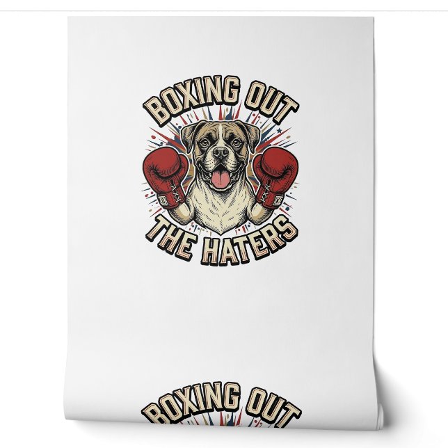 Boxer Hond Bokst Uit De Haters Funny T-Shirt Desi Behang (Afrollen)