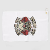 Boxer Hond Bokst Uit De Haters Funny T-Shirt Desi Golfhanddoek (Horizontaal)