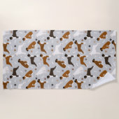 Boxer Hond Botten en Poten Strandlaken (Voorkant)