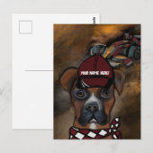 Boxer Hond Briefkaart (Voorkant / Achterkant)