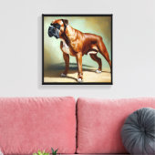 Boxer Hond  Canvas Afdruk (Insitu (Woonkamer))