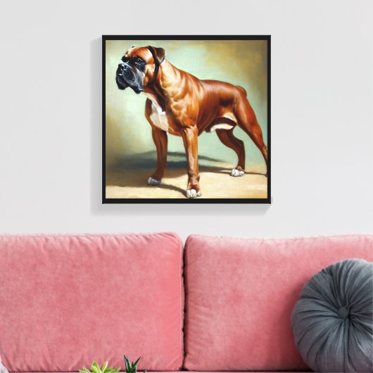 Boxer Hond  Canvas Afdruk (Insitu (Woonkamer))