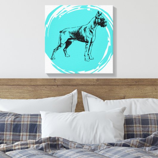 Boxer-hond Canvas Afdruk (Insitu (Slaapkamer))