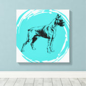 Boxer-hond Canvas Afdruk (Insitu (Houten vloer))