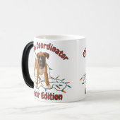 Boxer Hond Chaos Coördinator Magische Mok (Voorkant links)