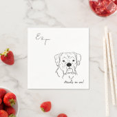 Boxer Hond Cocktail bruiloft servetten (Insitu)