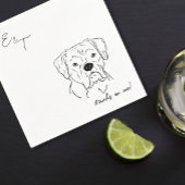Boxer Hond Cocktail bruiloft servetten