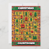 Boxer Hond Countdown Kerstmis Adventkalender Feestdagenkaart (Voorkant)