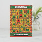 Boxer Hond Countdown Kerstmis Adventkalender Feestdagenkaart (Staand voorkant)