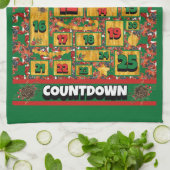 Boxer Hond Countdown Kerstmis Adventkalender Theedoek (Gevouwen)