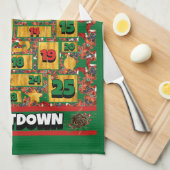 Boxer Hond Countdown Kerstmis Adventkalender Theedoek (Quarter Fold)