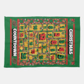 Boxer Hond Countdown Kerstmis Adventkalender Theedoek (Horizontaal)