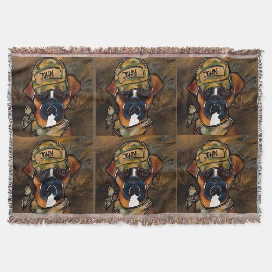 Boxer Hond Deken (Voorkant)