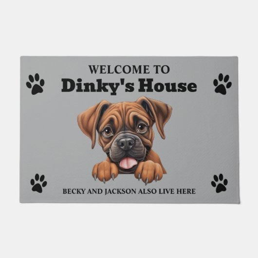 Boxer Hond Deurmat (Voorkant)