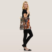 Boxer Hond en Kat Kerstmis Tote Bag (Op model)