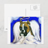 Boxer hond engel briefkaart (Voorkant / Achterkant)