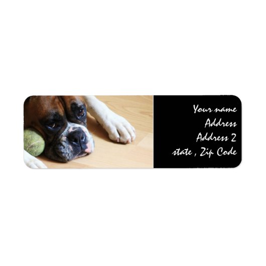 Boxer-hond Etiket (Voorkant)
