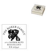 Boxer Hond Familienaam Retour Adres Rubberstempel (Gestempeld)