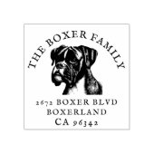 Boxer Hond Familienaam Retour Adres Rubberstempel (Afrduk)