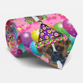 Boxer Hond Feest Hond Stropdas (Opgerold)