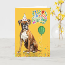 Boxer Hond Feesthoed Geel Verjaardag