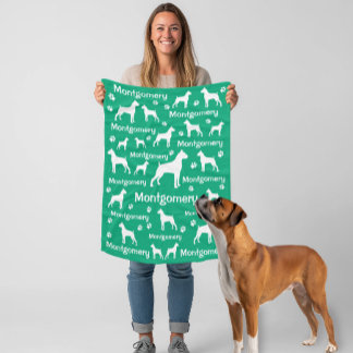 Boxer Hond Fleece Deken – Gezellig Aangepast Huisd