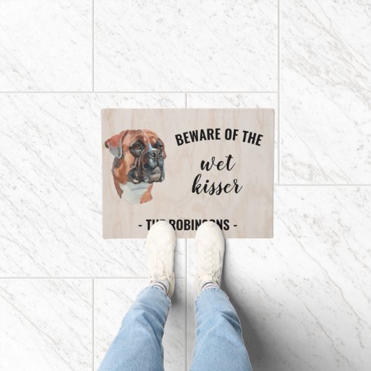 Boxer Hond Foto Gepersonaliseerde Deurmat (Binnen)