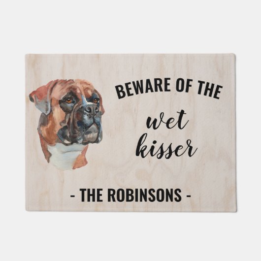 Boxer Hond Foto Gepersonaliseerde Deurmat (Voorkant)