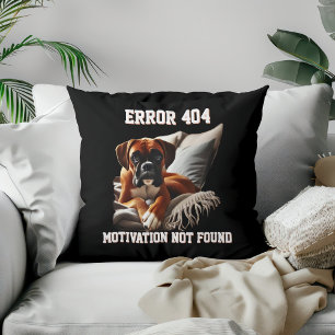 Boxer Hond Fout 404 Motivatie Niet Gevonden Kussen